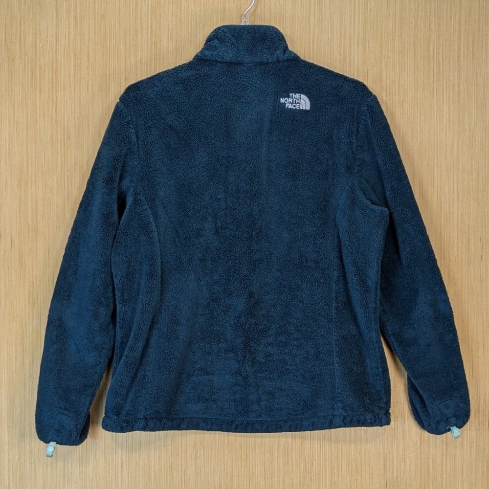 The North Face Fuzzy Osito Gorpcore Fleece Jacket Women Large Teal Blue Full Zip - Picture 4 of 8